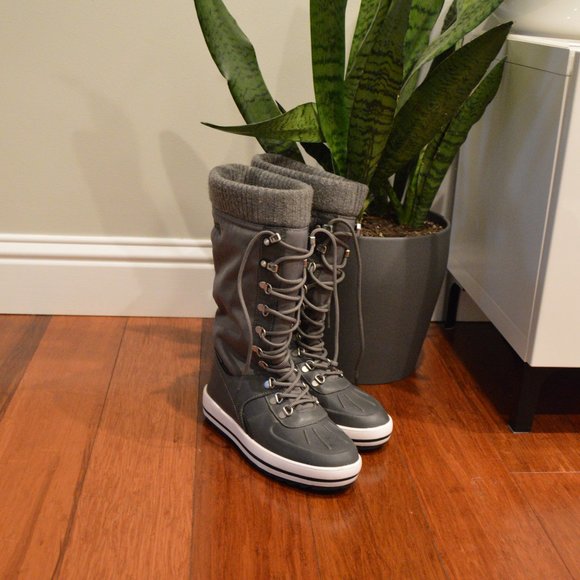 REDUCED!! ⬇️ Cougar Tall Grey Lace Up Snow Boots Size 7 | Size 7 - Picture 2 of 13